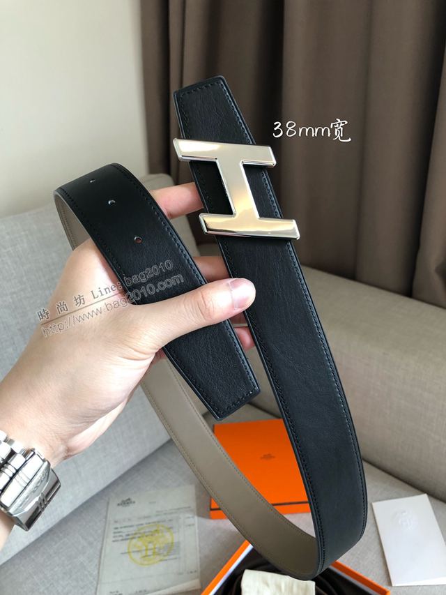 Hermes皮帶 官網同步 38MM 進口原版皮 愛馬仕雙面腰帶  xfp2071